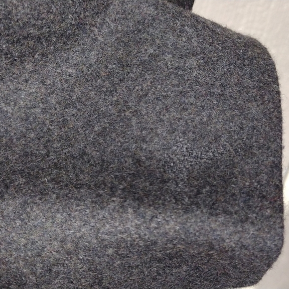 J. Crew Dark Gray Wool Blend Snap Collar Funnel Neck Long Sleeve Zip Up Coat - Picture 7 of 10